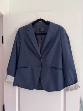 The Limited Women’s Slate Blue Single-Button Blazer